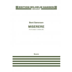 Bent Sørensen: Miserere (Vocal Score)