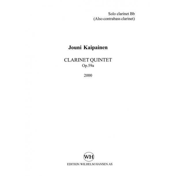 Jouni Kaipainen: Clarinet Quintet Op.59a (Parts)