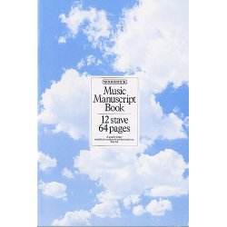 Woodstock Music Manuscript Paper: 12 Stave - 64 pages (A4 Stitched)