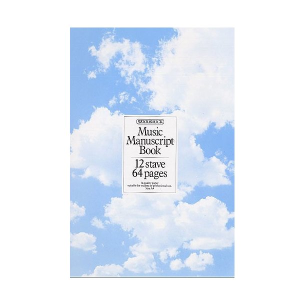 Woodstock Music Manuscript Paper: 12 Stave - 64 pages (A4 Spiral)