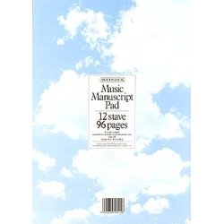 Woodstock Music Manuscript Paper: 12 Stave - 96 pages (A4)