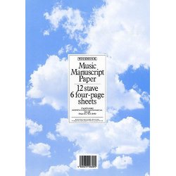 Woodstock: Music Manuscript Paper 12 Stave - 24 pages (A4)