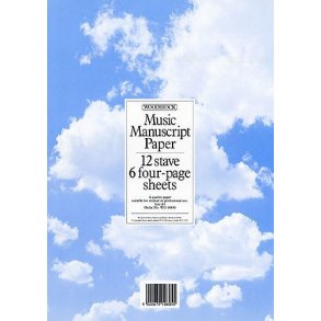 Woodstock: Music Manuscript Paper 12 Stave - 24 pages (A4)