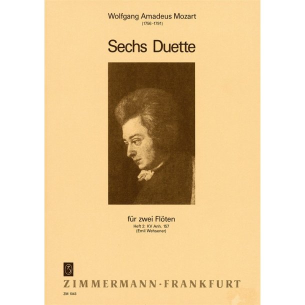 W.A. Mozart: Sechs Duette Fur Zwei Floten KV.157