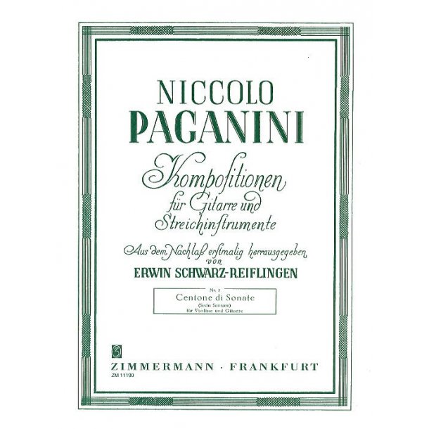 Niccolo Paganini: Centone Di Sonate (Sechs Sonaten)