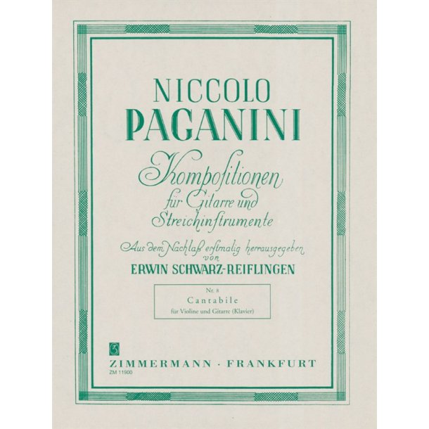 Niccolo Paganini: Cantabile No.8 (Violin/Guitar)
