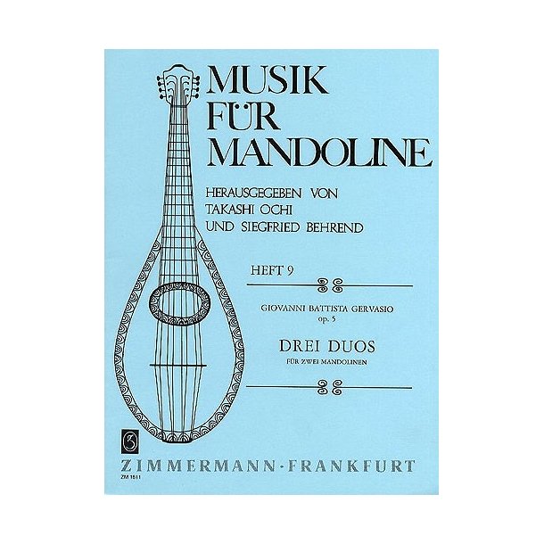 Giovanni Battista Gervasio: Three Duos For Two Mandolins Op.5