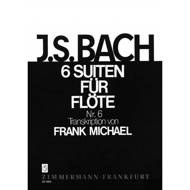 Bach, Js: Suite No 6 In D Major Bwv 1012