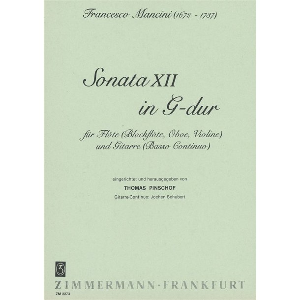 Mancini, F: Sonata Xii G Major