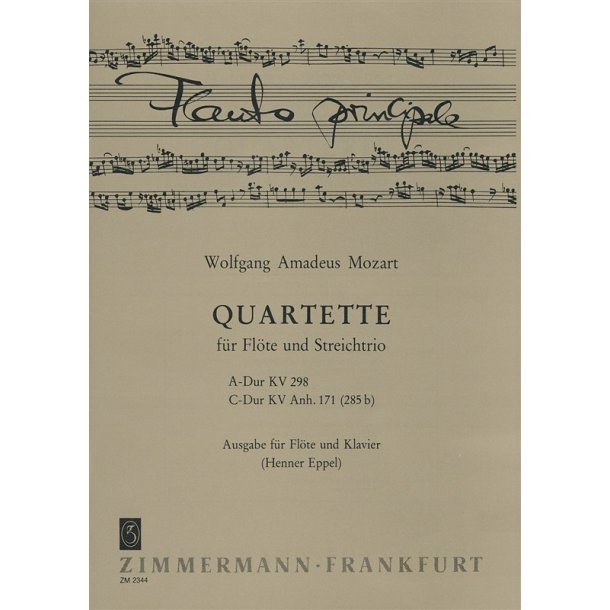 W.A. Mozart: Quartet in A  K.298 And Quartet In C K.171 (Flute and Piano)