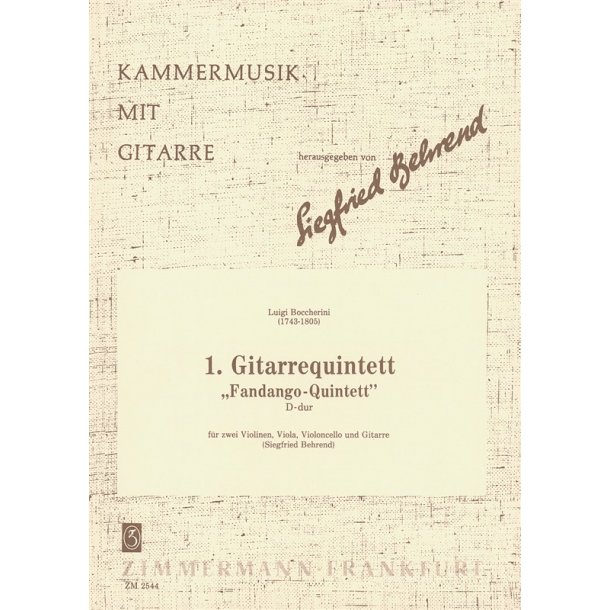 Luigi Boccherini: Guitar Quintet No.1 In D 'Fandango'