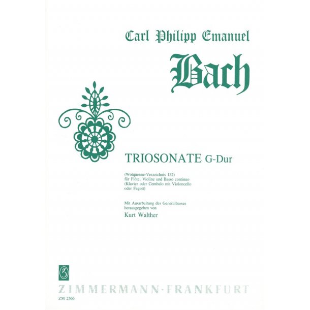 Carl Philipp Emanuel Bach: Trio Sonata In G WQ152
