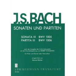 Bach, Js: Sonatas + Partitas Book 3 Bwv 1005 + 1006