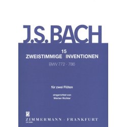 Bach, Js: 15 Two-part Inventions Bwv 772 - 796