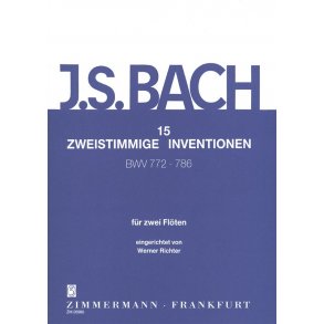 Bach, Js: 15 Two-part Inventions Bwv 772 - 796
