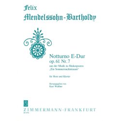 Felix Mendelssohn: Notturno In E Op.61 No.7 (Horn/Piano)