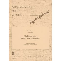 Nicolo Paganini: Einleitung Und Thema Mit Variationen