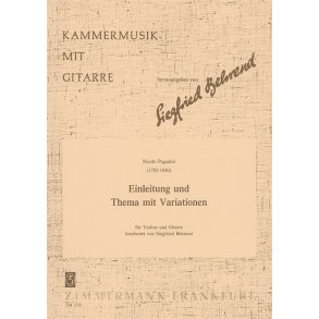 Nicolo Paganini: Einleitung Und Thema Mit Variationen