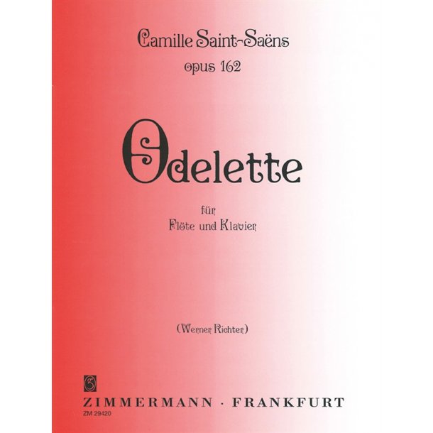 Odelette Op.162 Fr Flte Und Klavier