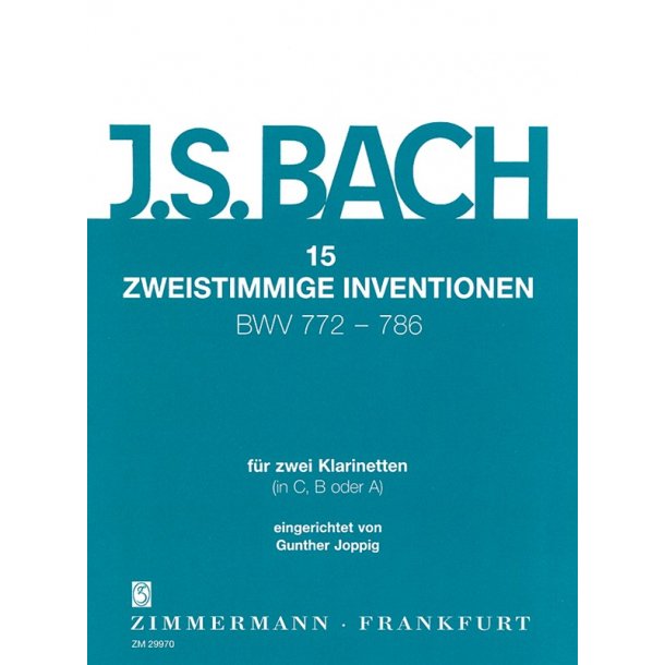 Bach, Js: 15 3-part Inventions Bv 772-786