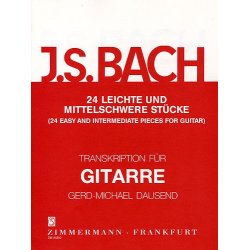J.S. Bach: 24 Easy And Intermediate Pieces For Guitar