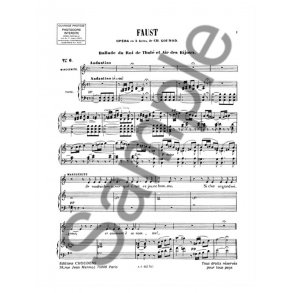 GOUNOD FAUST N 6 BALLADE ET AIR DES BIJOUX JE VOUDRAIS BIEN SOPRANO C