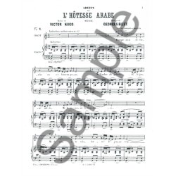BIZET ADIEUX DE L'HTESSE ARABE (LES) N 1 MEZZO OU BARYTON CHANT ET P