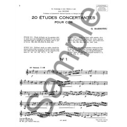 BARBOTEU 20 TUDES CONCERTANTES COR