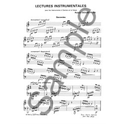 SOUBEYRAN LECTURES INSTRUMENTALES POUR LES INSTRUMENTS  CLAVIER ET LA