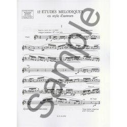 Denis Magnon: Douze Etudes Melodiques en Style d'Auteurs