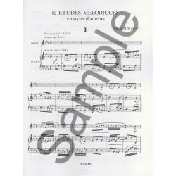 Denis Magnon: Douze Etudes Melodiques en Style d'auteurs