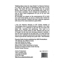 Stephan Badreau: Walking Bass Lines For Jazz Guitar