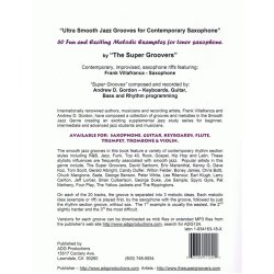 Ultra Smooth Jazz Grooves for B Flat (Tenor) Sax