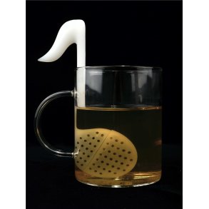 Tea Strainer Quaver : White Silicone 14 Cm H