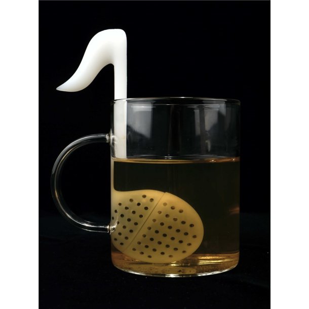 Tea Strainer Quaver : White Silicone 14 Cm H