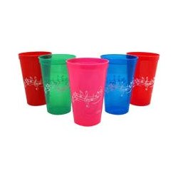 Plastic Cup - Music Design (Assorted Colours) - Individual