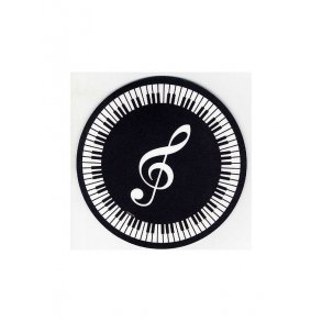 Mouse Mat: Treble Clef And Keyboard Design