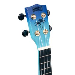 Mahalo Designer Series Soprano Uke - Hawaii (Blue Burst) Med gig bag