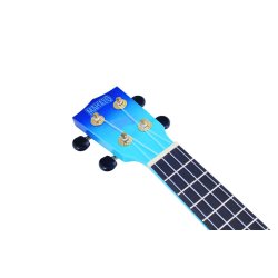 Mahalo Designer Series Sop Uke - Hibiscus (Blue Burst) With gig bag