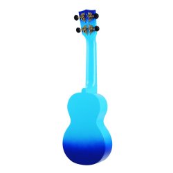 Mahalo Designer Series Sop Uke - Hibiscus (Blue Burst) With gig bag