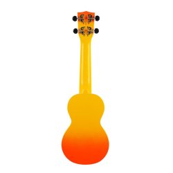 Mahalo Designer Series Sop Uke - Hibiscus (Orange Burst) Med gig bag