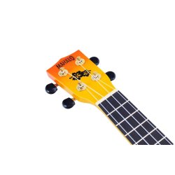 Mahalo Designer Series Sop Uke - Hibiscus (Orange Burst) Med gig bag