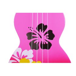 Mahalo Designer Series Soprano Uke - Hibiscus (Red Burst) Med taske