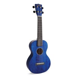 Mahalo Hano Series Concert Ukulele - Trans Blue Med taske