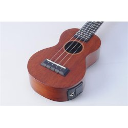 Mahalo Java Series Soprano Elec Uke - Vint Nat (Con Neck) Med taske