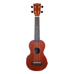 Mahalo Java Series Soprano Electro Ukulele - Trans Brown Med taske