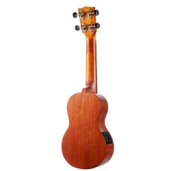 Mahalo Java Series Soprano Electro Ukulele - Trans Brown Med taske