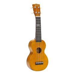 Mahalo Kahiko Plus Soprano Uke - Trans Brown (bred hals) Med taske