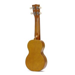 Mahalo Kahiko Plus Soprano Uke - Trans Brown (bred hals) Med taske
