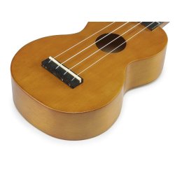 Mahalo Kahiko Plus Soprano Uke - Trans Brown (bred hals) Med taske